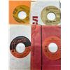 Image 5 : Lot of 35 w/ sleeves 45's Records Various Artists/years