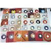 Image 1 : Lot of 35 w/ sleeves 45's Records Various Artists/years