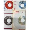 Image 4 : Lot of 35 w/ sleeves 45's Records Various Artists/years