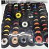 Image 1 : Lot of 65 w/o sleeves assorted 45's Records - various artists/years