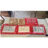 6 Christmas decorative bows and decorations - in box, appears unused - like new