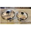 513  Pair of Chue Chin Hue crocodile limited  Stainless steel food warmer/hot pot  28 and 26
