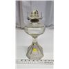 Image 1 : Clear glass coal oil lamp, no chimney - square