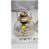 Image 2 : Pair of clear glass oil lamps, no chimney - round