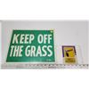 Image 1 : 2 signs - "Keep off grass" & "Interact" - 14"x11" & 7"x5"