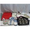 Image 1 : Large lot of sewing supplies (Buttons, Thread, Patches, Blankets, etc.)