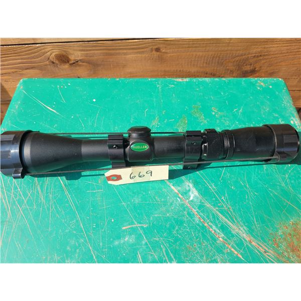 Mueller Rifle Scopes Mueller 3x9x40 rifle scope, nitrogen gas port, includes mounts, like ...