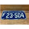 Image 1 : 1962 Saskatchewan farm license plate