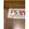 Image 2 : 1973 RCMP Saskatchewan farm license plate