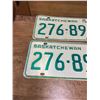 Image 2 : Pair of 1970 Saskatchewan license plates