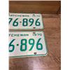 Image 3 : Pair of 1970 Saskatchewan license plates