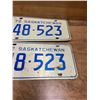 Image 3 : Pair of 1972 Saskatchewan license plates