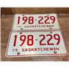 Image 1 : Pair of 1975 Saskatchewan license plates