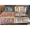 Image 1 : 6 Saskatchewan license plates - 1949-1950, 1954-1955, 1957 and 1959 - Rough