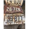 Image 4 : 6 Saskatchewan license plates - 1949-1950, 1954-1955, 1957 and 1959 - Rough