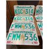 Image 2 : 4 pair Saskatchewan license plates - 1982-1985