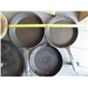 Image 4 : 4 Cast Iron frying Pans + Thermos (1 pan is 15" in diameter!)