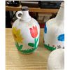 Image 2 : 4 Old Hand Painted Wine Jugs