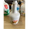 Image 3 : 4 Old Hand Painted Wine Jugs
