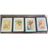 Image 1 : set of 4 wooden Asian style pictures - 15.5"x11.5"
