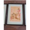 Image 4 : set of 4 wooden Asian style pictures - 15.5"x11.5"