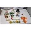 Image 1 : Assorted seasonal ornaments, cookie jars, animal sugar dishes, etc. - Christmas, Easter, etc.