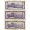 Image 2 : Lot of three (3) Canadian ten dollar $10.00 bills - 1954