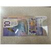 Image 1 : 2016 Canada $10.00 ten dollar bill almost uncirculated