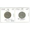 Image 1 : 1942 & 1943 Canada 25¢ quarters .800 silver