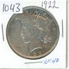 Image 1 : 1922 Peace Dollar USA XF40
