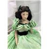Image 2 : Franklin Mint Scarlett O'Hara 'Gone with the Wind'  Doll 19.5 inches Tall Comes w/ Metal Stand