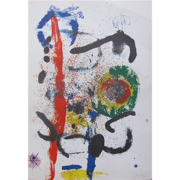 Joan Miro LA CASCADA Facsimile Signed Limited Edition Lithograph Art