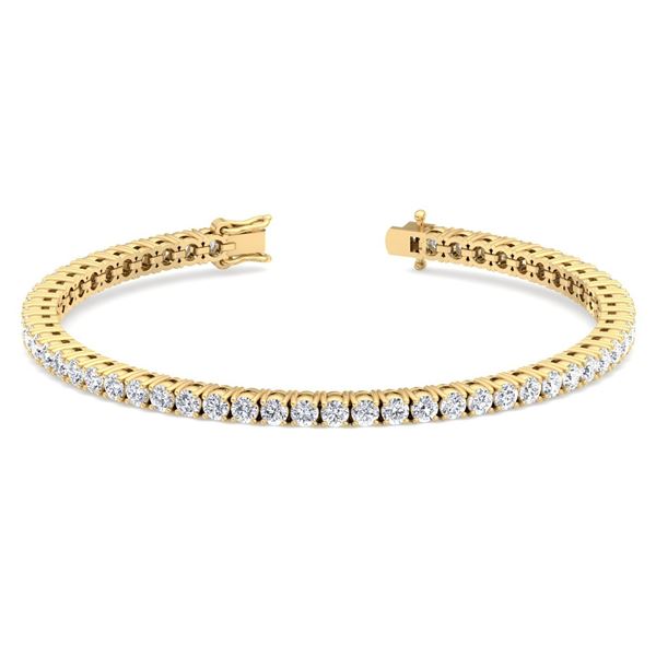 14KT Yellow Gold 2.88ctw Diamond Tennis Bracelet