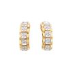 Image 1 : Plated 18KT Yellow Gold 0.12ctw Diamond Earrings