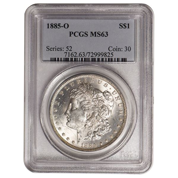 1885-O $1 Morgan Silver Dollar PCGS MS63