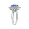 Image 2 : 2.73 ctw DARK Tanzanite and 1.13 ctw Diamond 14K White Gold Ring