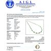 Image 4 : 9.45 ctw Emerald and 5.23 ctw Diamond 18K White Gold Necklace