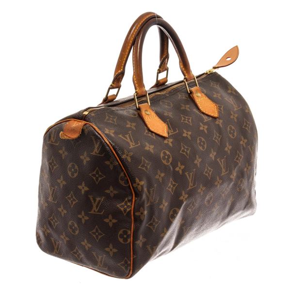 Louis Vuitton Brown Monogram Canvas Speedy 30 Satchel Bag