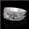 Image 2 : 0.83 ctw CENTER Diamond Platinum Ring (1.98 ctw Diamonds)