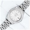 Image 2 : Rolex Stainless Steel Silver Index Diamond Bezel Oyster Perpetual Watch