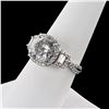 Image 3 : 4.05 ctw CENTER Diamond Platinum Ring (4.97 ctw Diamonds)