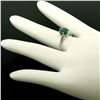 Image 3 : Vintage 14k White Gold 1.38 ctw Prong Set Oval Cut Emerald Filigree Solitaire Ri