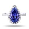 Image 1 : 3.75 ctw Tanzanite and 0.45 ctw Diamond 18K White Gold Ring