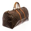 Image 2 : Louis Vuitton Brown Monogram Canvas Keepall 55 Travel Bag