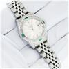 Image 3 : Rolex Stainless Steel Quickset Silver Index Diamond And Emerald Date Watch 26MM