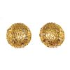 Image 1 : Chanel Gold CC Rhinestone Clip On Earrings
