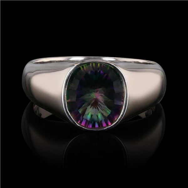 2.90 ctw Oval Mystic Quartz Ring