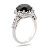 Image 2 : 3.55 ctw Black Diamond 14K White Gold Ring (4.77 ctw Diamonds)