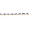 Image 3 : 42.89 ctw Blue Sapphire and 5.49 ctw Diamond 14K Yellow Gold Necklace