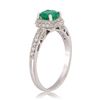 Image 3 : 0.68 ctw Emerald and 0.38 ctw Diamond 14K White Gold Ring